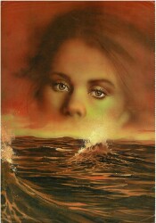 Duygusal Kadın Temalı Kartpostal Büyük Boy KRT5611 - Gökçekoleksiyon