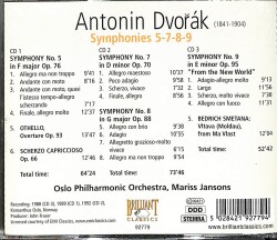 Dvořák - Symphonies 5-7-8-9 CD (İkinci El) CD5326 - 2