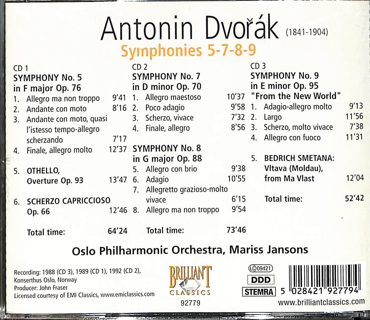 Dvořák - Symphonies 5-7-8-9 CD (İkinci El) CD5326 - 2