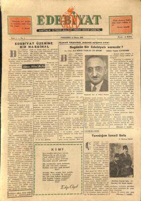 Edebiyat Alemi Gazetesi 12 Mayıs 1949 - Koca Sinan ! Kabrinde Müsterih Uyumuyorsun Sen.. GZ115704 - 1