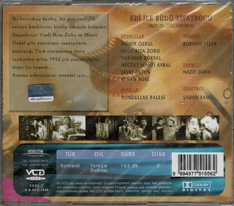 Edi İle Büdü Tiyatrocu - Unutulmayanlar Sıfır VCD Film VCD172 - 2
