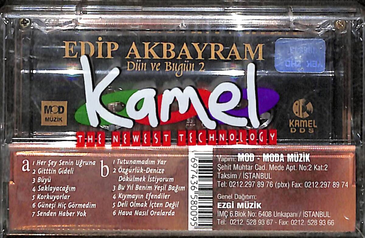  Edip Akbayram – Dün Ve Bugün 2 Orijinal Kaset (Sıfır) * Mod Müzik - 2004 * KST31135 - 2