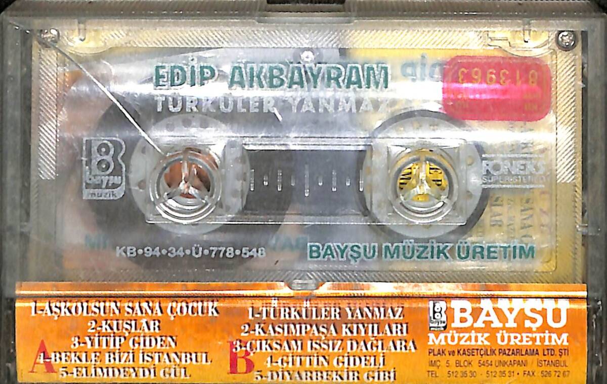 Edip Akbayram - Türküler Yanmaz Kaset (İkinci El) KST28711 - 2