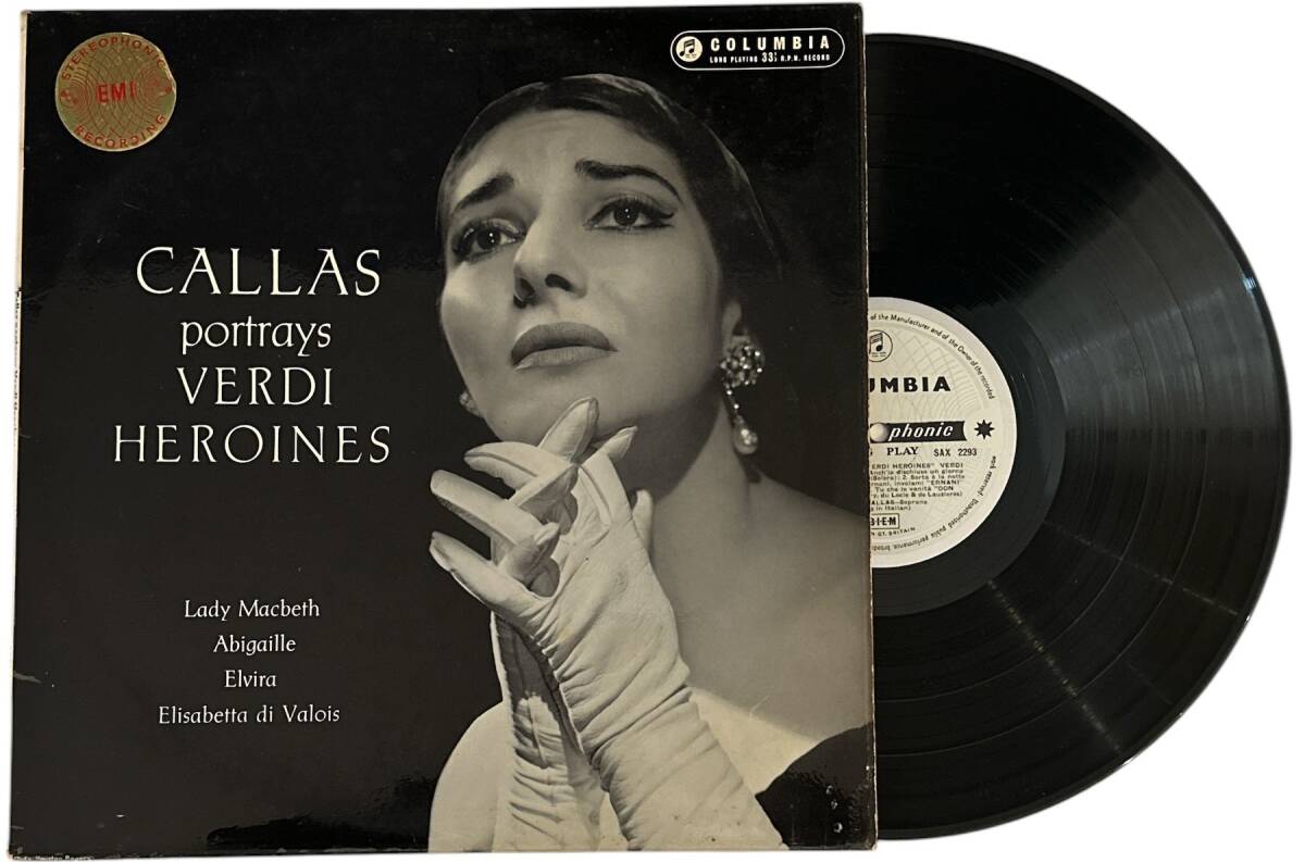 Maria Callas - Portrays Verdi Heroines ( Columbia ) LP Plak (10/7.5) PLK25579 - 1