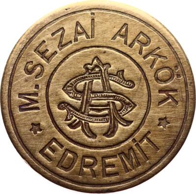 EDREMİT M. SEZAİ ARKÖK YAZILI NADİR JETON JTF162 - 1