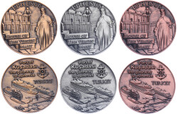 Efes - Kuşadası Limanı 3 Adet Hatıra Madalyon MVM2169 - Gökçekoleksiyon