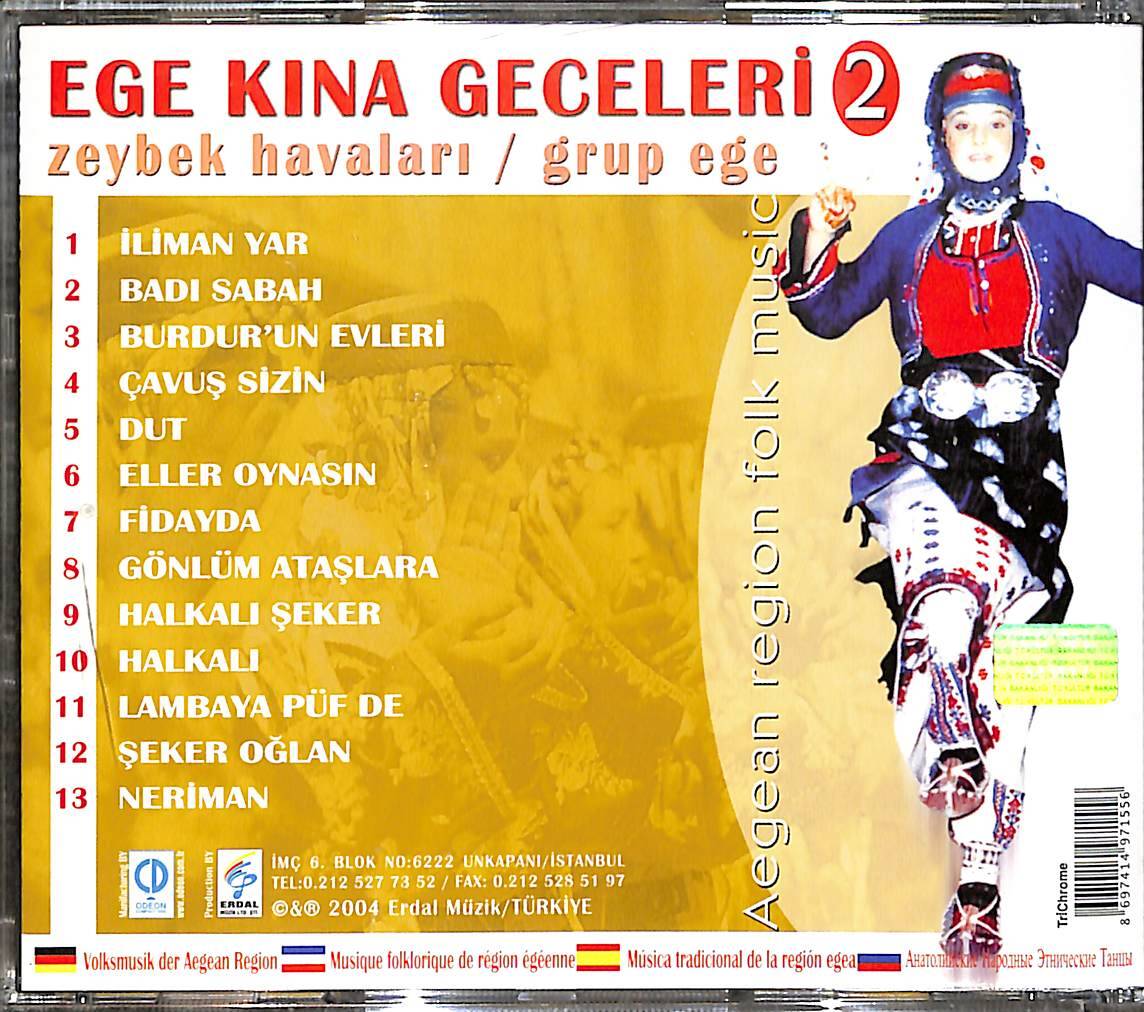Ege Kına Geceleri Sözlü Zeybek Havaları Muzik CD - 2