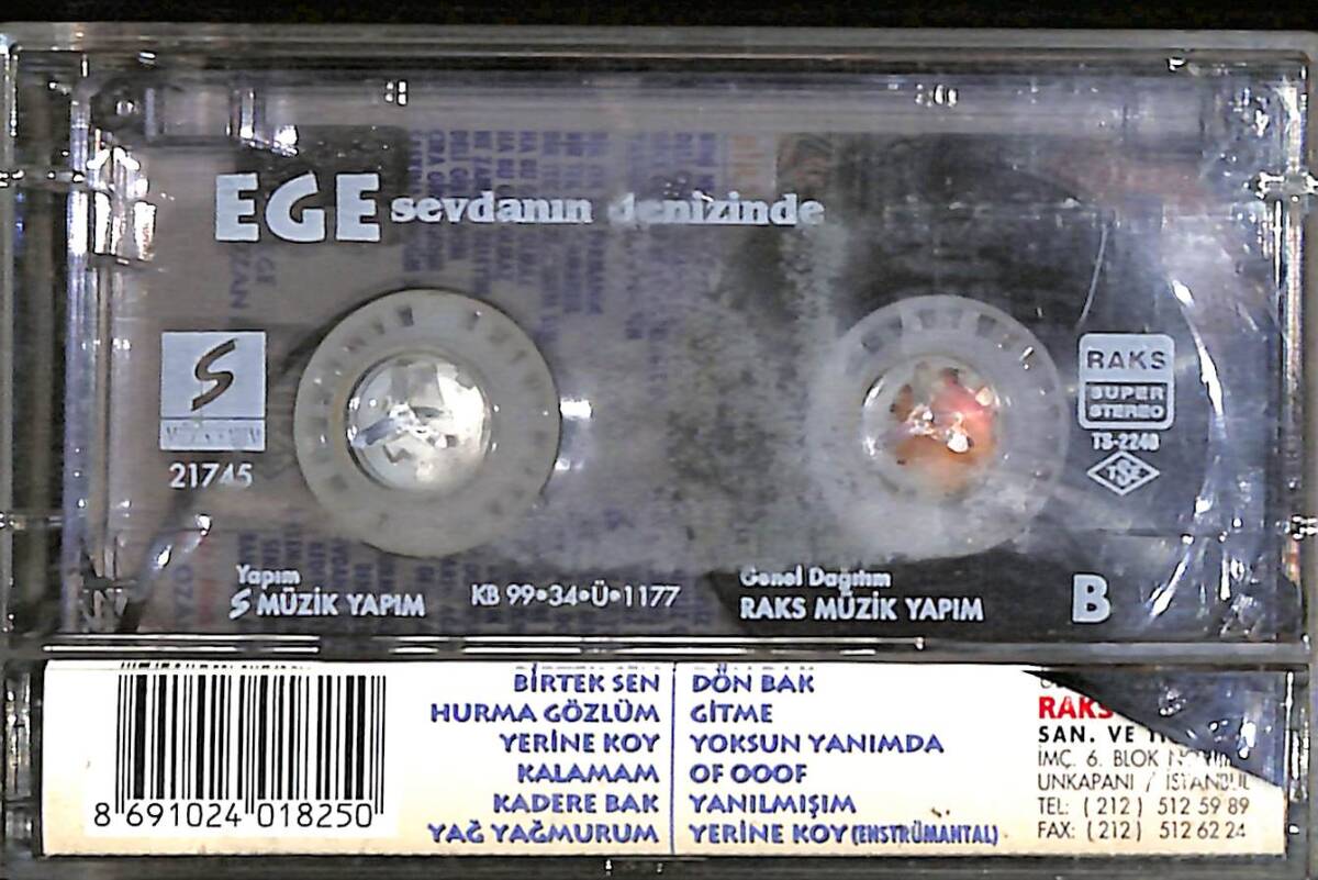 Ege - Sevdanın Denizinde Kaset (İkinci El) KST27368 - 2