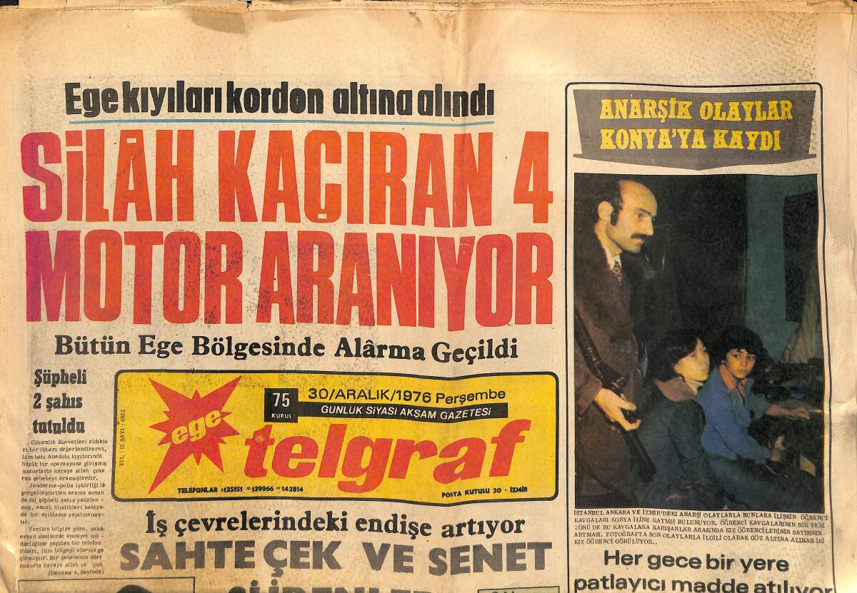Ege Telgraf Gazetesi 30 Aralık 1976 - Müşerref Tezcan, Süleyman Demirel'in Sevdiği Şarkıları Long Play'da Toplayacak GZ153667 - 1
