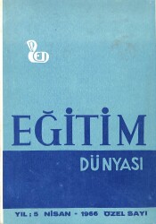 Eğitim Dünyası Dergisi Yıl 5 Nisan 1966 NDR75888 - Gökçekoleksiyon