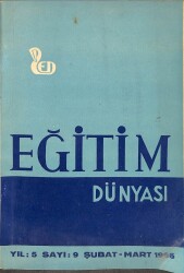 Eğitim Dünyası Dergisi Yıl 5 Sayı 9 - Şubat-Mart 1966 NDR75886 - Gökçekoleksiyon