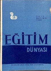 Eğitim Dünyası Dergisi Yıl 7 Sayı 10-11 - 1968 NDR75878 - Gökçekoleksiyon
