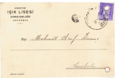 EĞİTİM TARİHİ 1938 Işık Lisesi Açık Varaka EFM993 - 1
