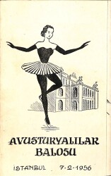 Eğlence Tarihi - Avusturyalılar Balosu 7 Şubat 1956 Hilton Oteli Davetiyesi EFM(N)9845 - Gökçekoleksiyon
