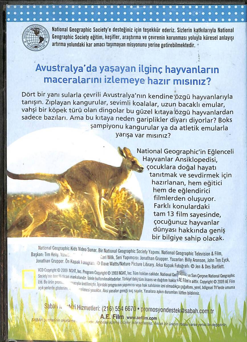 Eğlenceli Hayvanlar Ansiklopedisi Avustralya'da DVD Film (İkinci El) DVD2813 - 2
