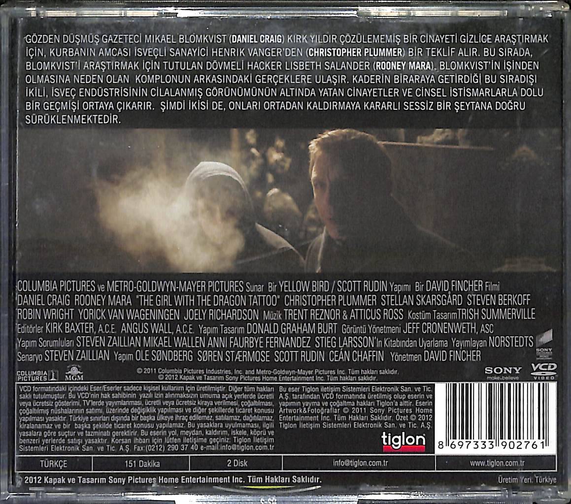 Ejderha Dövmeli Kız - The Gırl Wıth The Dragon Tattoo (2009) VCD Film ' Daniel Craig - Rooney Mara ' VCD27876 - 2