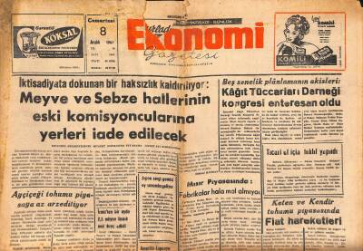 Ekonomi Gazetesi 8 Aralık 1962 - Ayçiçeği Tohumu Piyasaya Az Arzediliyor - Mısır Piyasasında Fabrikalar Hala Mal Almıyor GZ119179 - 1