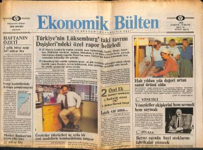 Ekonomik Bülten Gazetesi 2-8 Mayıs 1988 - Halı Yıldan Yıla Değeri Artan Sanat Ürünü Oldu GZ119309 - 1