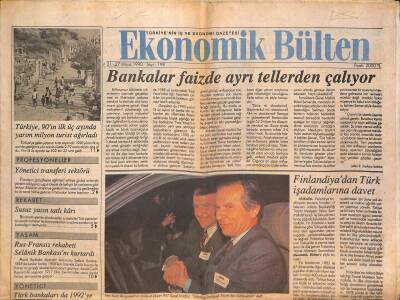 Ekonomik Bülten Gazetesi 27 Mayıs 1990 - Finlandiyadan Türk İşadamlarına Davet - TUSİAD Tüketicinin Korunması Tartışmasında GZ125346 - 1