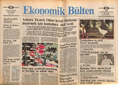 Ekonomik Bülten Gazetesi 29 Ağustos-4 Eylül 1988 - İthal Spor Ayakkabı Pazarının En Büyüğü , En Pahalı Olanı GZ119303 - 1