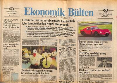 Ekonomik Bülten Gazetesi 5-11 Eylül 1988 - İtalyan Otomobilcisi Ferrari Ölünce Efsane Sona Erdi GZ119304 - 1