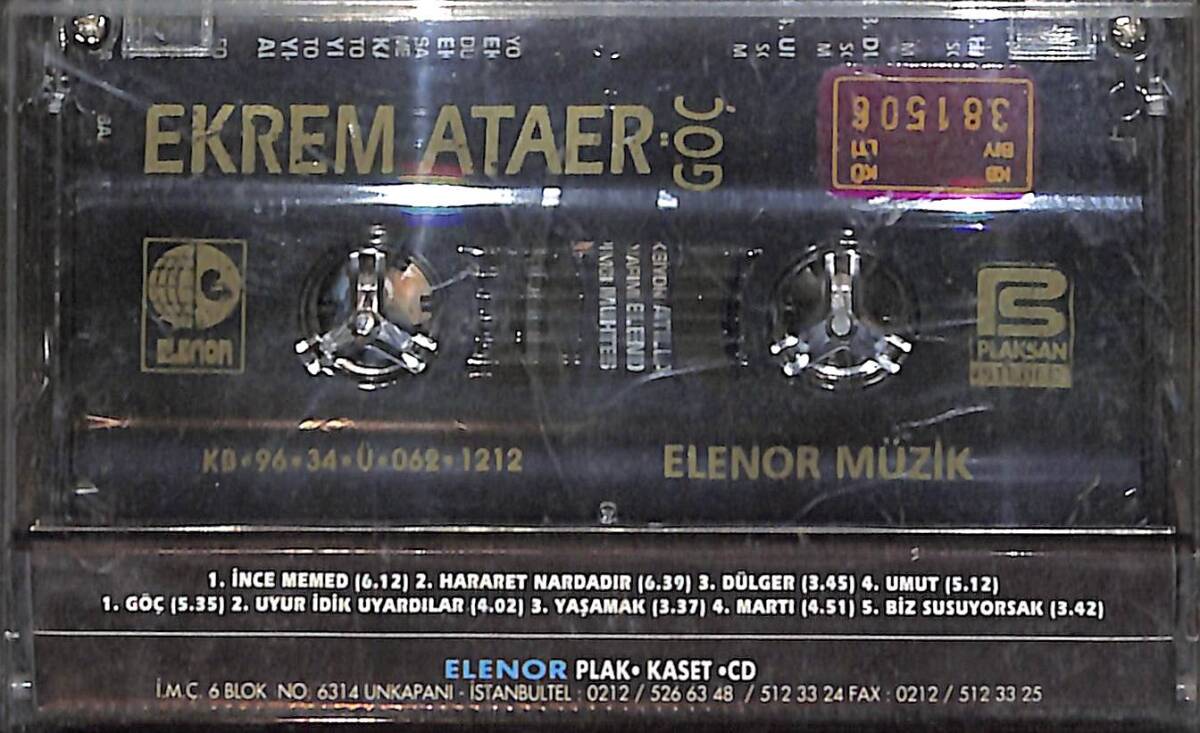 Ekrem Ataer - Göç Orijinal Kaset (İkinci El) * Kırmızı Bandrol * KST30896 - 2