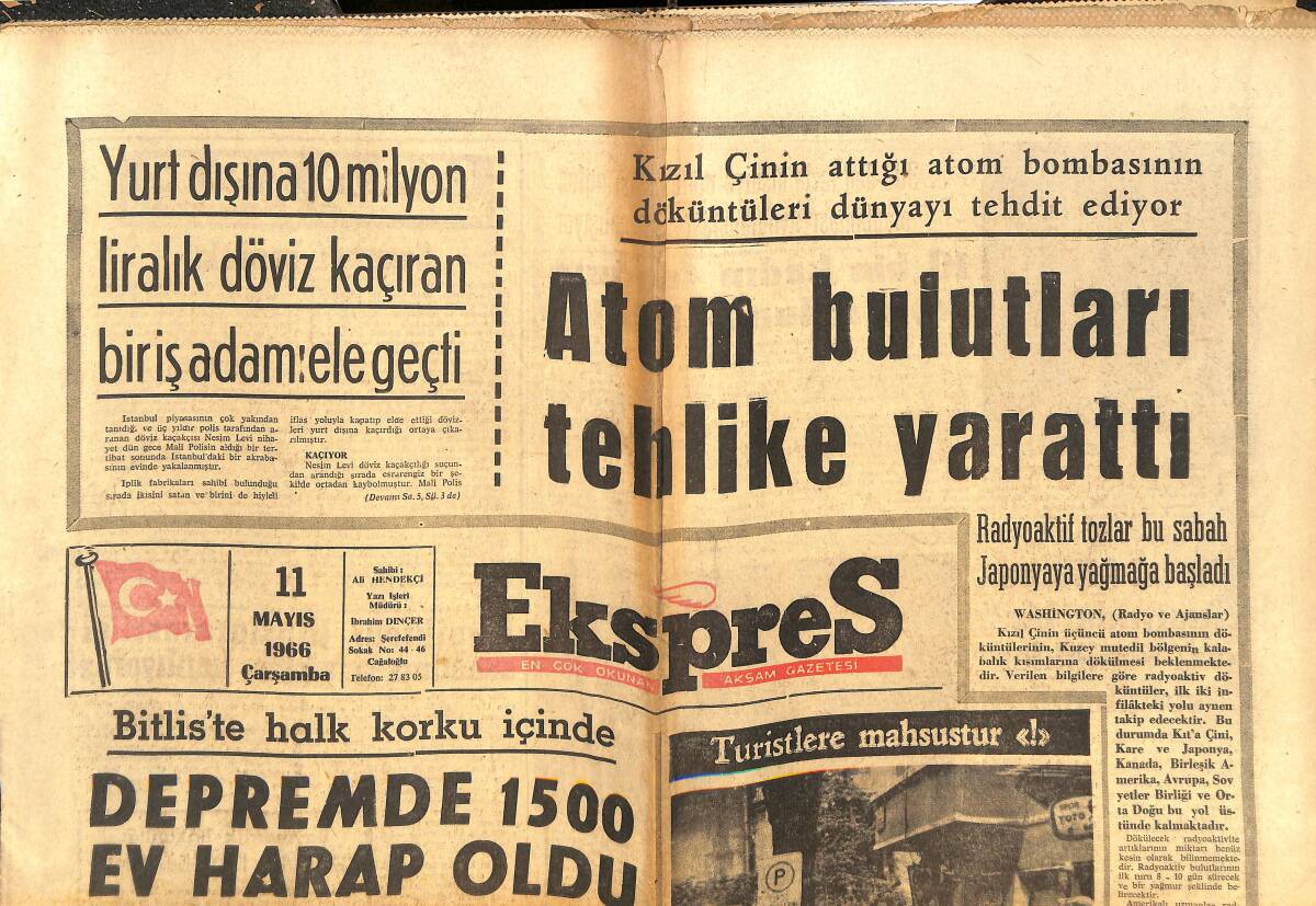 Ekspres Gazetesi 11 Mayıs 1966 - Sophia Loren Carlo Ponti Evlenmesi İtalya'da Hala Günün Konusu GZ143885 - 1