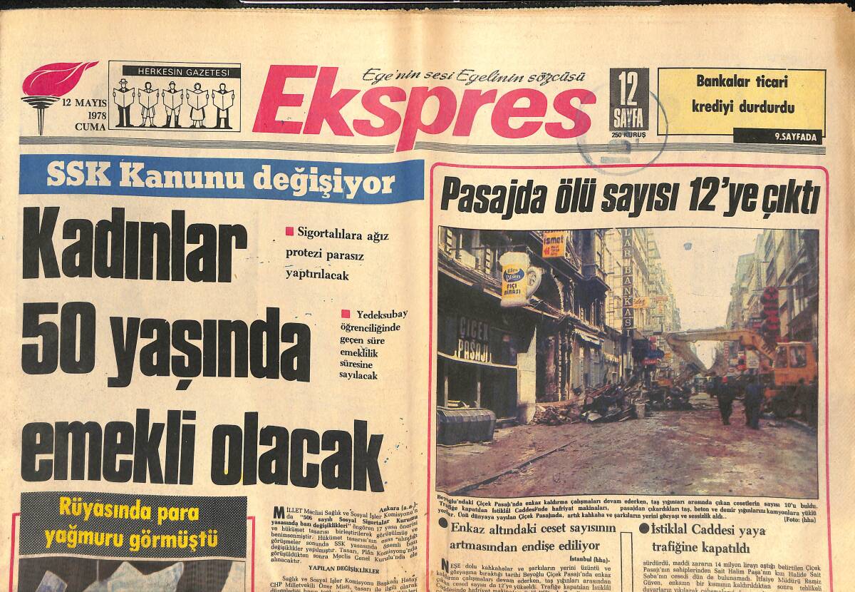 Ekspres Gazetesi 12 Mayıs 1978 - Almanya 560 Milyon Marklık Silâh Veriyor - Kadınlar 50 Yaşında Emekli Olacak GZ133157 - 1