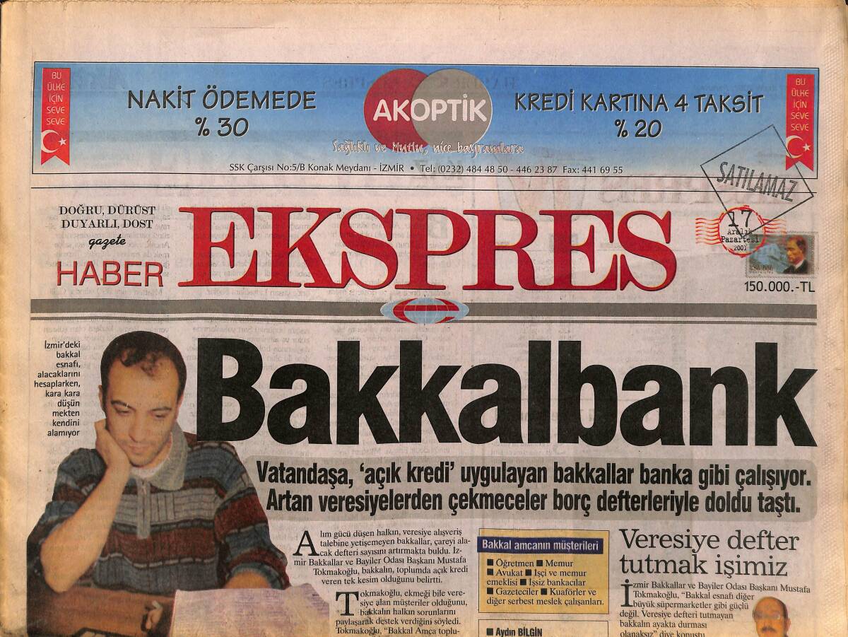 Ekspres Gazetesi 17 Aralık 2001 - Rıza Çalımbay Gitti - Jennifer Lopez Porto Riko'da GZ153687 - 1