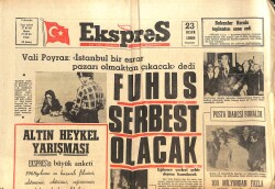 Ekspres Gazetesi 23 Ocak 1969 - Zeki Müren Maksim Gazino Afişi - Sümerbank'ta Grev Olaysız Başladı! GZ144058 - 1