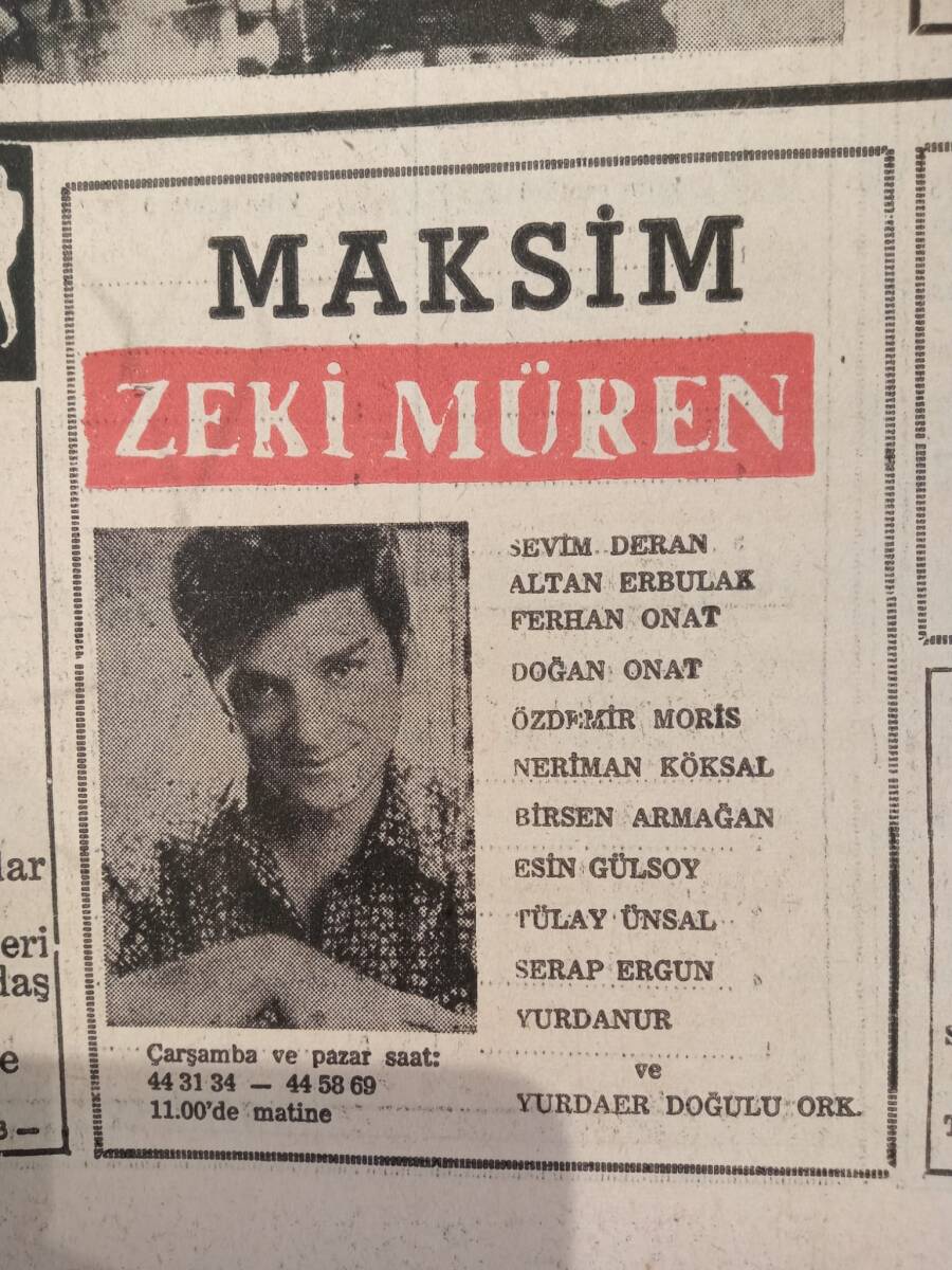 Ekspres Gazetesi 23 Ocak 1969 - Zeki Müren Maksim Gazino Afişi - Sümerbank'ta Grev Olaysız Başladı! GZ144058 - 2