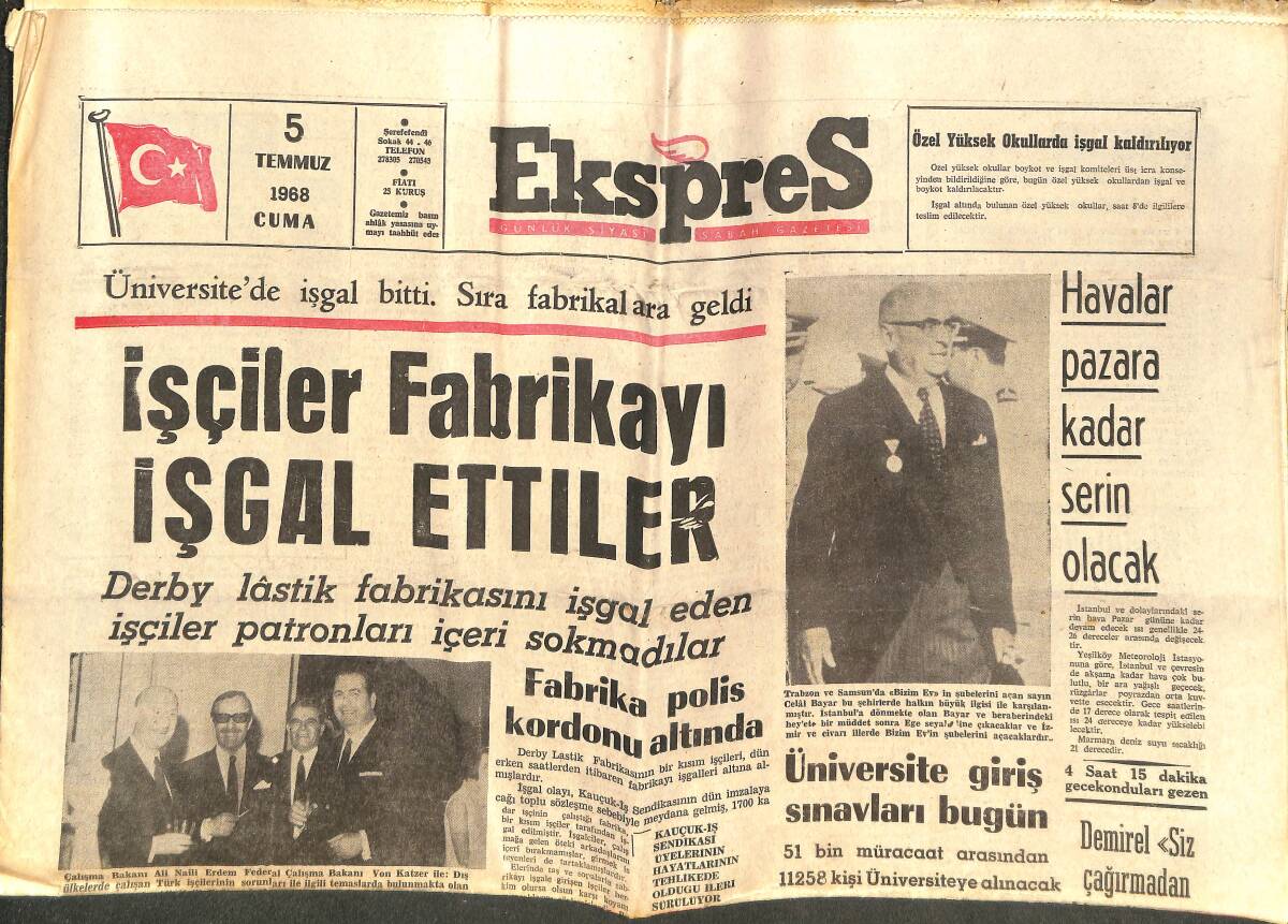 Ekspres Gazetesi 5 Temmuz 1968 - İstanbul Nasıl Eğleniyor - İstanbul'un Başarılı Kadınları GZ143904 - 1