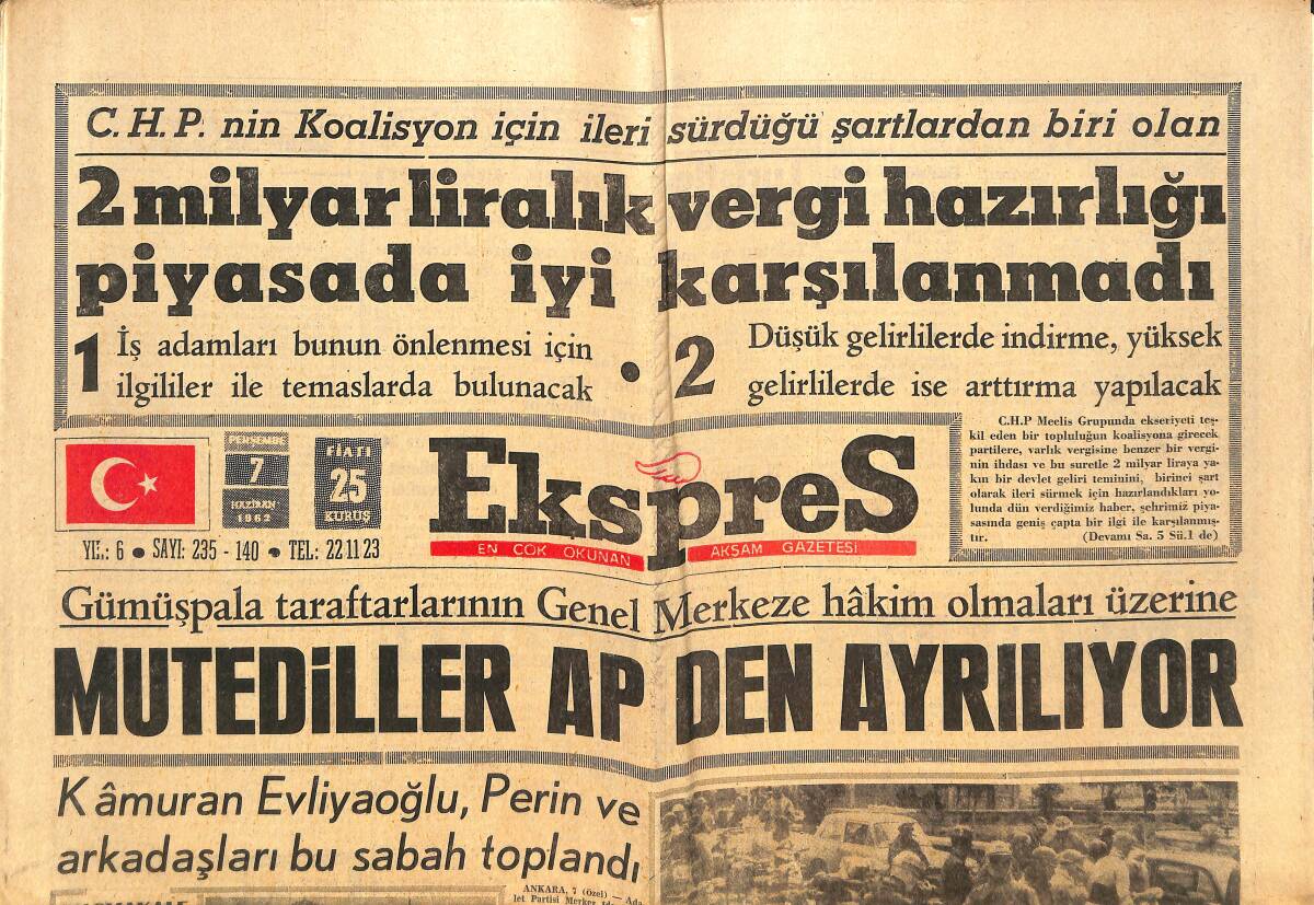 Ekspres Gazetesi 7 Haziran 1962 - Galatasaray Beşiktaş Prestij İçin Oynuyor - Dünyanın En Vahşi Yıldız Monica Vitti GZ143888 - 1