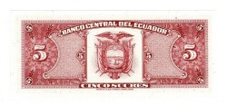 Ekvador 5 Sucres 1988 ÇA YKP8408 - 2