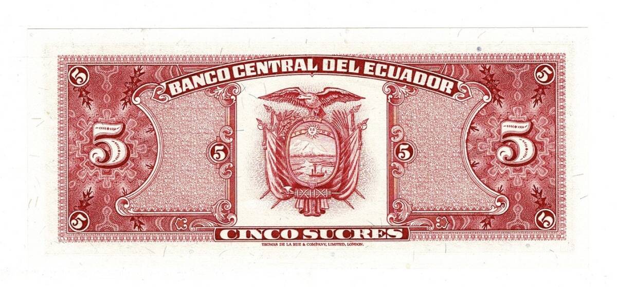 Ekvador 5 Sucres 1988 ÇA YKP8408 - 2