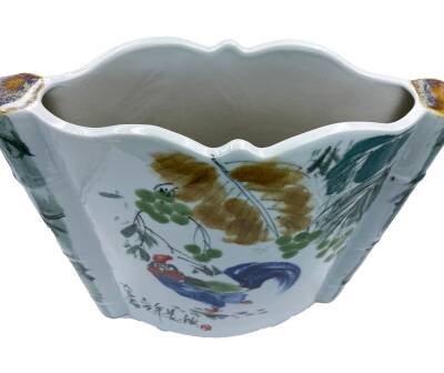 El Boyama Eski Porselen Vazo (Saksı) AOB1960 - 3