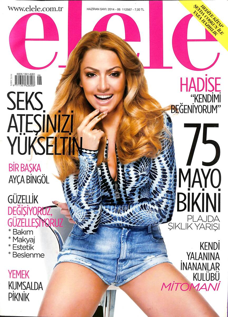 Elele Dergisi Sayı:6 Haziran 2014 - Kapak : Hadise - Yeni Jön : Metin Akdülger NDR102137 - 1