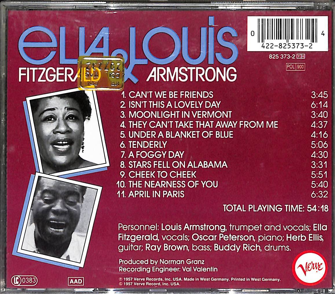 Ella Fitzgerald & Louis Armstrong ‎- Ella And Louis CD (İkinci El) CD4618 - 2