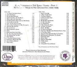 Ella Fitzgerald - The Early Years - Part 1 CD (İkinci El) CD5832 - 2