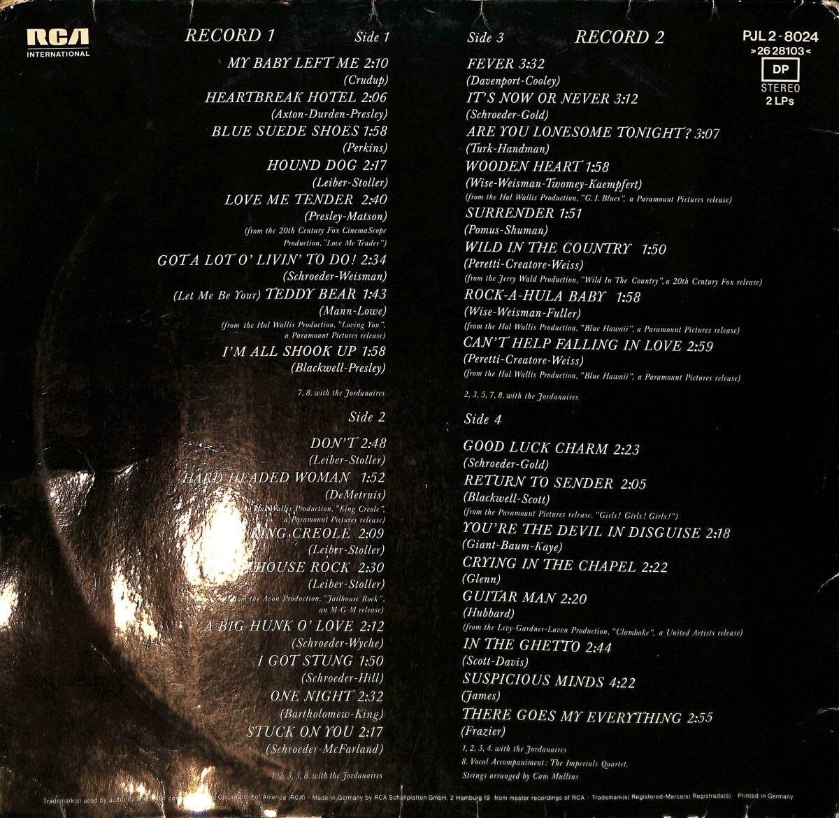 Elvis Presley – Elvis Forever LP PLAK – RCA PJL2-8024 – 2 LP – Almanya Baskı PLK26301 - 2