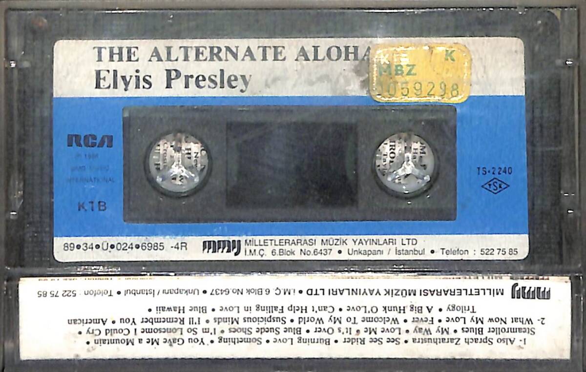 Elvis Presley – The Alternate Aloha Orijinal Kaset (İkinci El) *RCA Records - Kağıt Baskı - Sarı Bandrol - 1988* KST29939 - 2
