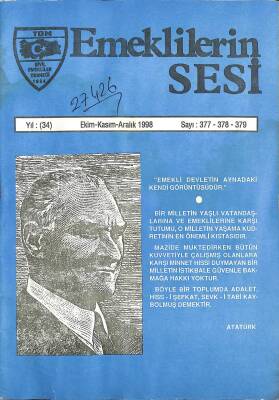 EMEKLİLERİN SESİ DERGİSİ EKİM-KASIM-ARALIK 1998 DRG1184 - 1