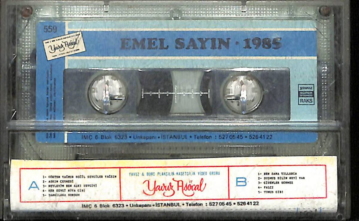 Emel Sayın - 1985 Orijinal Kaset (İkinci El) - Kırmızı Bandrol - Kağıt Baskı KST30850 - 2