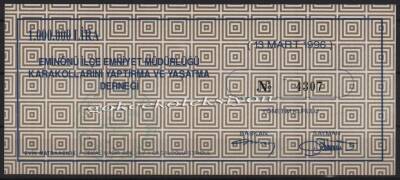 Eminönü İlçe Emniyet Müdürlüğü Karakollarını Yaptırma Ve Yaşatma Derneği Makbuzu 1966 EFM276 - 1