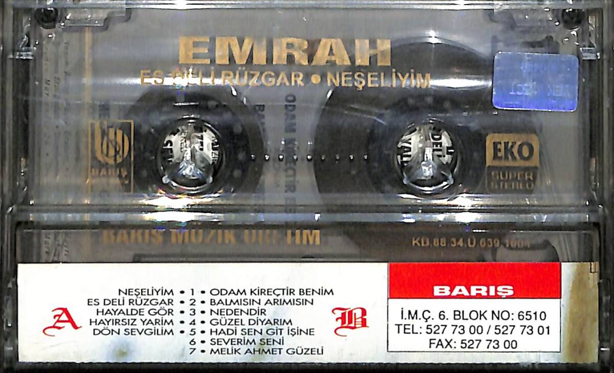 Emrah - Neşeliyim Kaset (İkinci El) KST28128 - 2