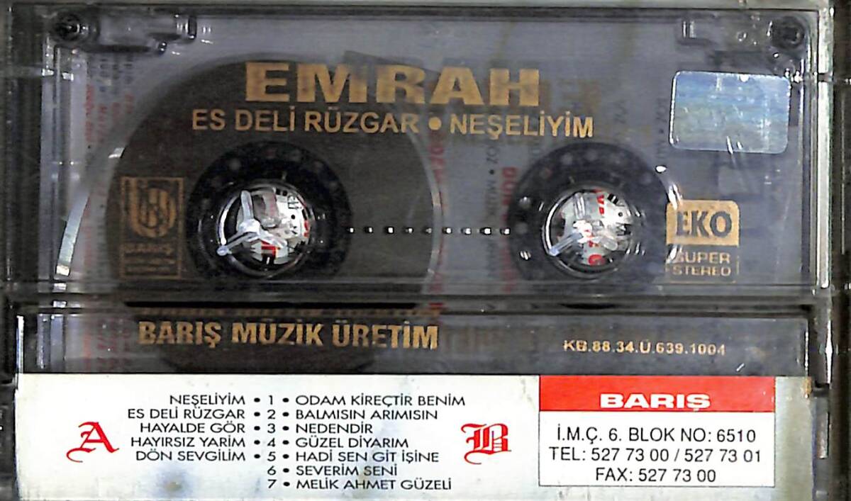 Emrah - Neşeliyim Kaset (İkinci El) KST28235 - 2