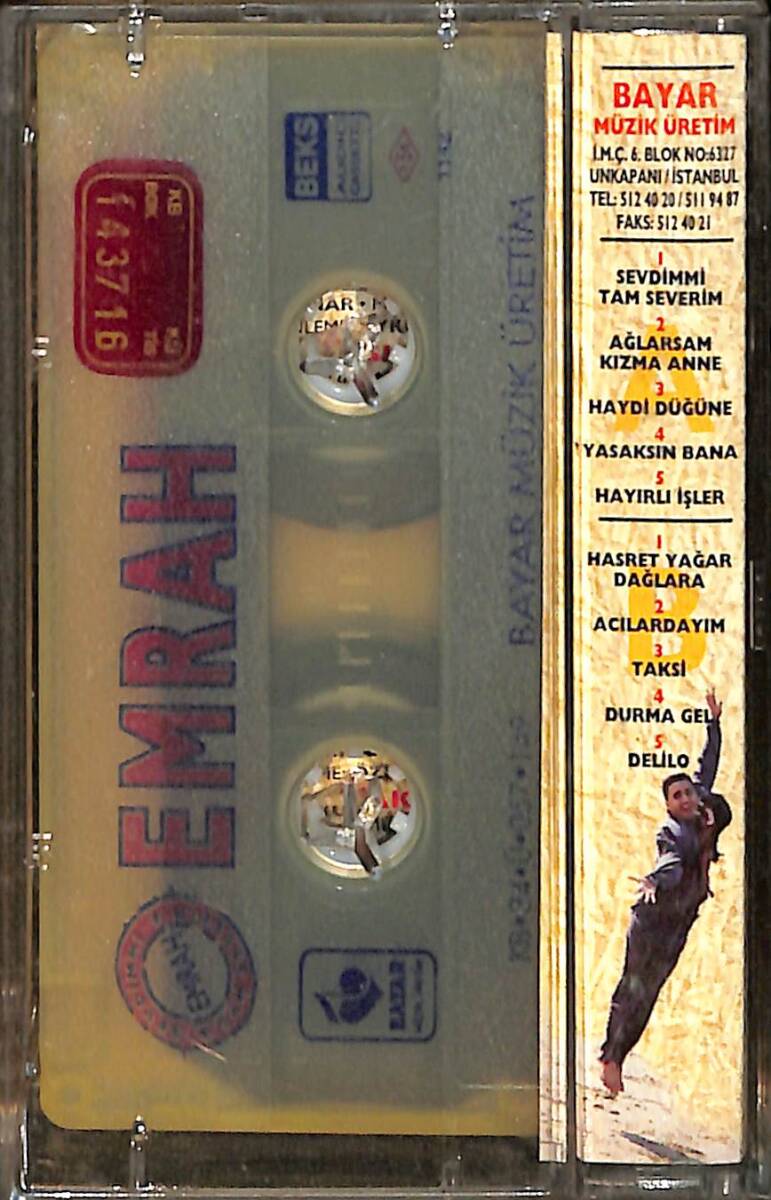 Emrah - Sevdimmi Tam Severim Kaset (İkinci El) KST28510 - 2
