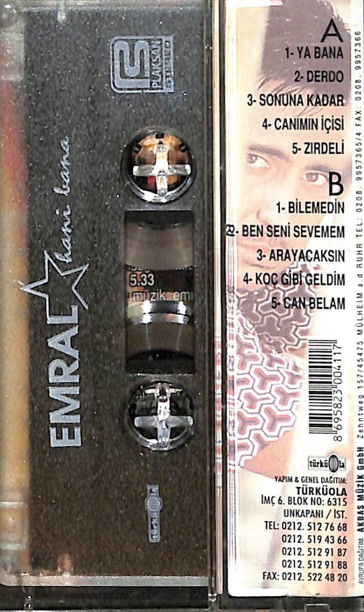 Emral - Hani Bana Kaset (İkinci El) KST28420 - 2