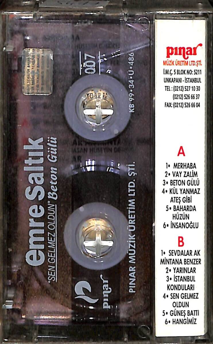 Emre Saltık - Sen Gelmez Oldun Kaset (İkinci El) KST28319 - 2