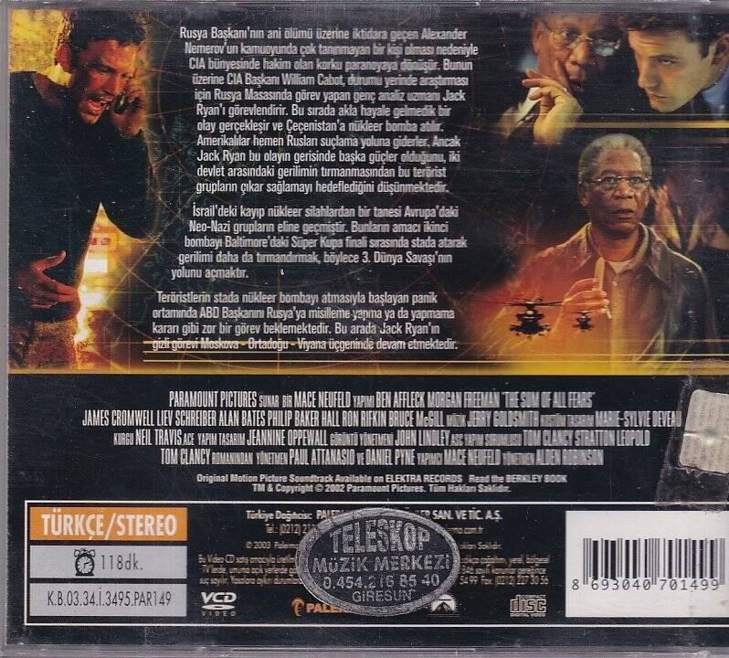 En Büyük Korku VCD Film VCD9423 - 2